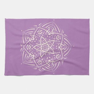 Spirit Mandala Elfenbein Lavendel Kitchen Towel