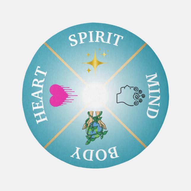 Spirit Mind Body Heart Therapist Rug (Front)