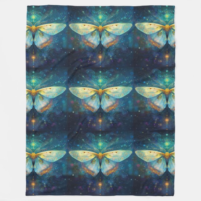 Spirit Moth Fleece Blanket (Front)