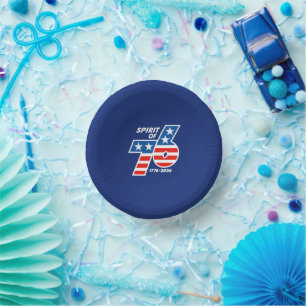 Spirit of 76 - America's 250th Birthday 1776-2026 Paper Bowls