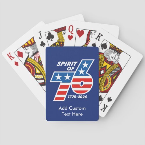Spirit of 76 - America's 250th Birthday 1776-2026 Poker Cards
