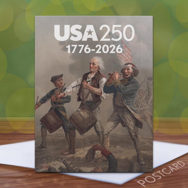 Spirit of 76 - America's 250th Birthday Postcard (America Postcard - 250 Celebration)