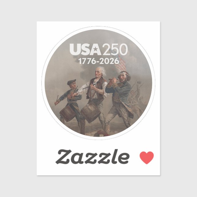 Spirit of 76 - America's 250th Birthday Sticker (Sheet)