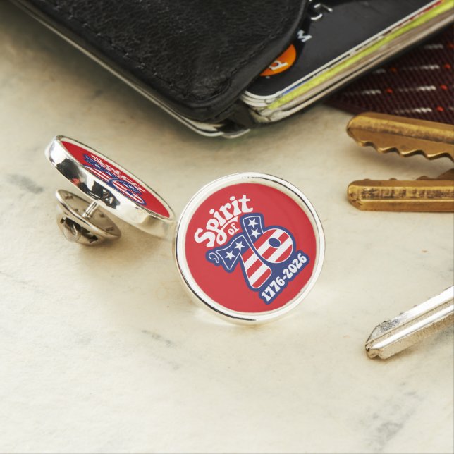 Spirit of 76 - Groovy USA 250 - 1776-2026 Lapel Pin (In Situ)