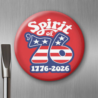Spirit of 76 - Groovy USA 250 - 1776-2026 Magnet
