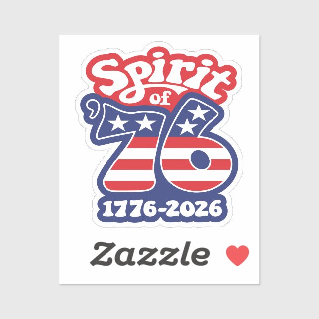 Spirit of 76 - Groovy USA 250 - 1776-2026 Sticker (Sheet)