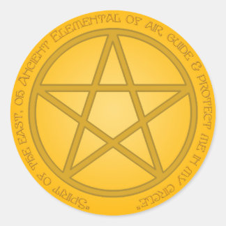 Spirit of Air Pentacle Classic Round Sticker