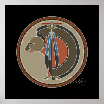 Spirit Of Bear Black Background Poster by ArtDivination at Zazzle