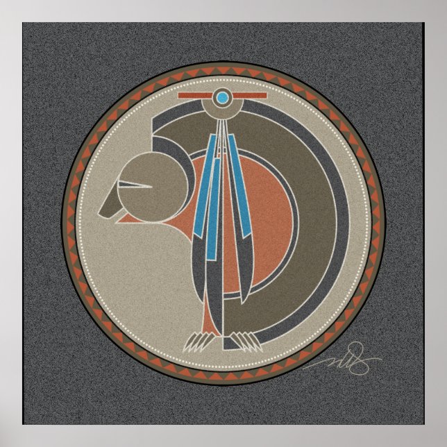 Spirit Of Bear gray background Poster (Front)