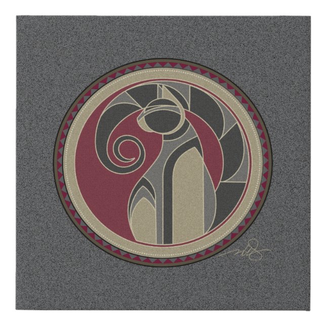 Spirit Of Cat gray background Faux Canvas Print (Front)