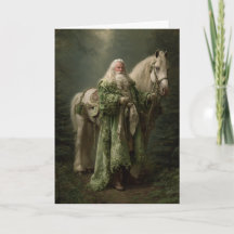 Spirit of Christmas, Santa with Horse Holiday Card