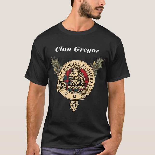 Spirit of Clan Gregor by Jason Lackey"Poem On Back T-Shirt (Front)