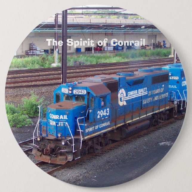 Spirit of Conrail - GP38 - PRR #2943 in Blue Paint Button (Front)