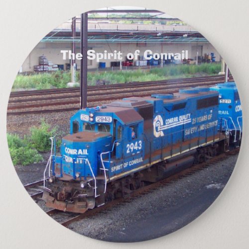 Spirit of Conrail _ GP38 _ PRR 2943 in Blue Paint Button