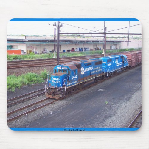 Spirit of Conrail _ GP38 _ PRR 2943 in Blue Paint Mouse Pad