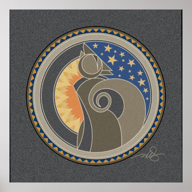 Spirit Of Coyote gray background Poster (Front)