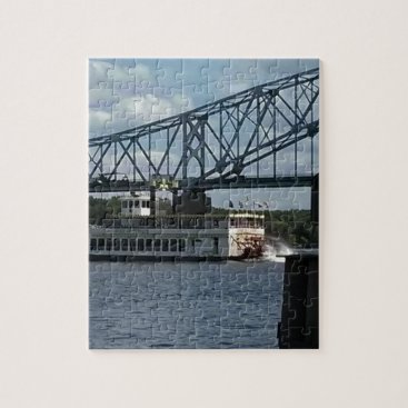 Spirit of Dubuque on Mississippi River Jigsaw Puzzle