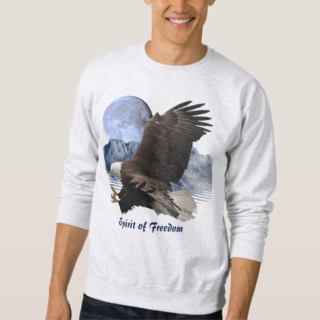 SPIRIT of FREEDOM Bald Eagle Wildlife Apparel Sweatshirt (Front)