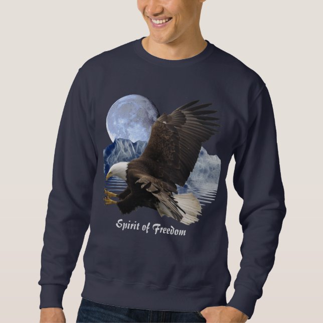 SPIRIT of FREEDOM Bald Eagle Wildlife Apparel Sweatshirt (Front)