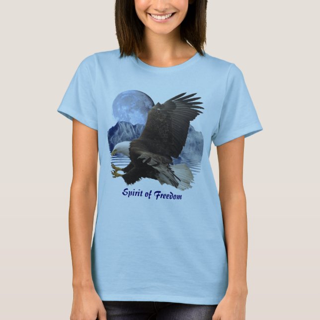 SPIRIT of FREEDOM Bald Eagle Wildlife Apparel T-Shirt (Front)
