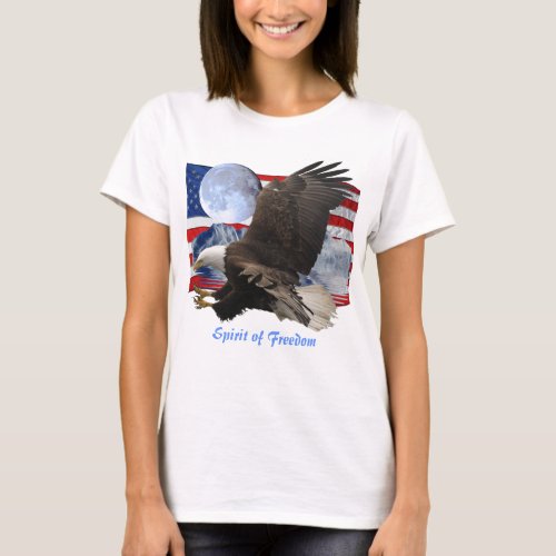 SPIRIT of FREEDOM Bald Eagle Wildlife Apparel T_Shirt