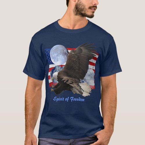 SPIRIT of FREEDOM Bald Eagle Wildlife Apparel T_Shirt