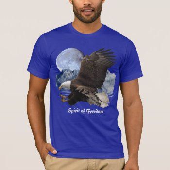 Spirit Of Freedom Bald Eagle Wildlife T-shirt by RavenSpiritPrints at Zazzle