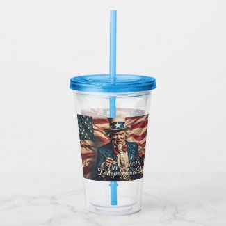 Spirit of Freedom in Red, White and Blue Acrylic Tumbler