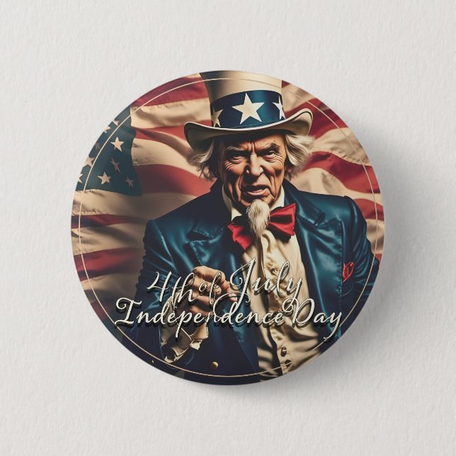 Spirit of Freedom in Red, White and Blue Button (Front)