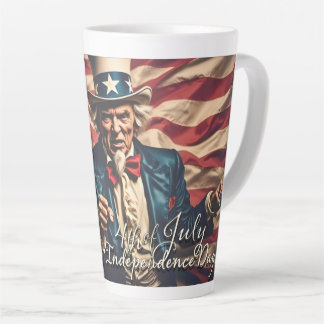 Spirit of Freedom in Red, White and Blue Latte Mug
