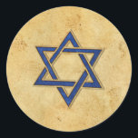 Spirit of Hanukkah modern star of david Classic Round Sticker<br><div class="desc">Spirit of Hanukkah modern star of david</div>