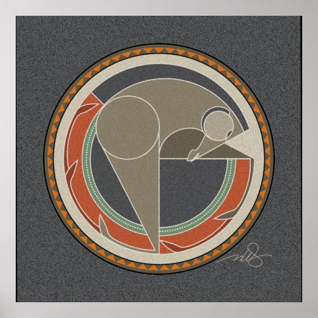 Spirit Of Horse gray background Poster (Front)