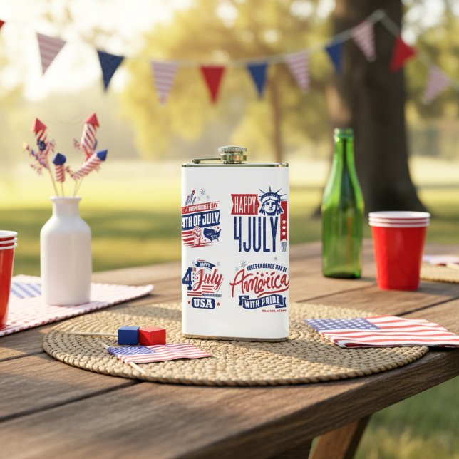 Spirit of Independence Fourth of July  Flask (Spirit of Independence Fourth of July Flask)