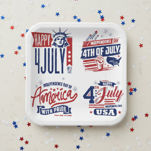 Spirit of Independence Fourth of July  Paper Plates