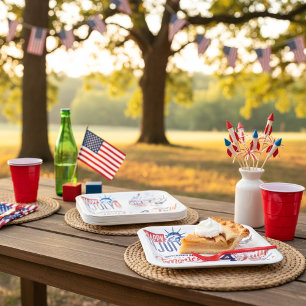 Spirit of Independence Fourth of July Paper Plates