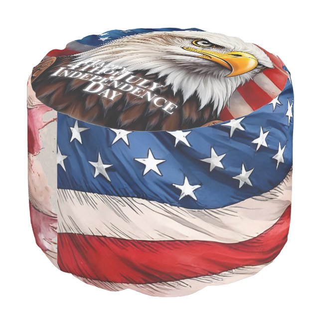 Spirit of Independence Pouf (Angled Back)