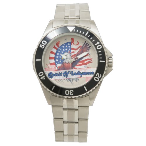 Spirit of Independence with Eagle N American Flag  Watch