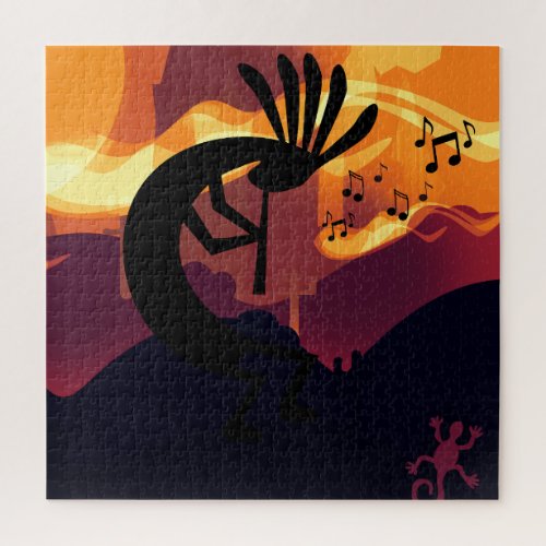 Spirit of Kokopelli Desert Landscape Sunset 3  Jigsaw Puzzle