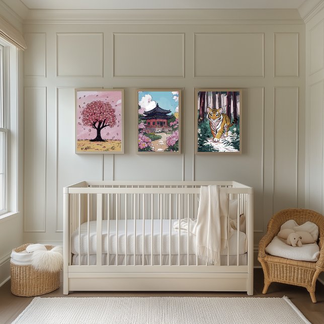 Spirit of Korea: A Whimsical Touch for a Nursery Wall Art Sets (Korean Nursery Art)