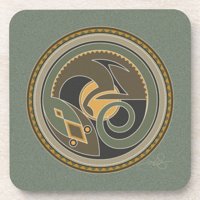 Spirit Of Lizard Drink Coaster (Front)