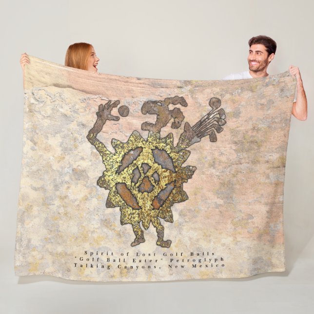 Spirit of Lost Golf Balls "Golf Ball Eater" Fleece Blanket (In Situ)