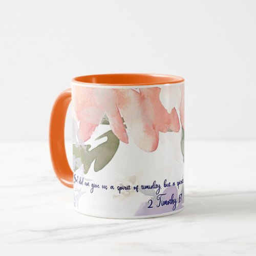 Spirit of power watercolor floral Christian  Mug