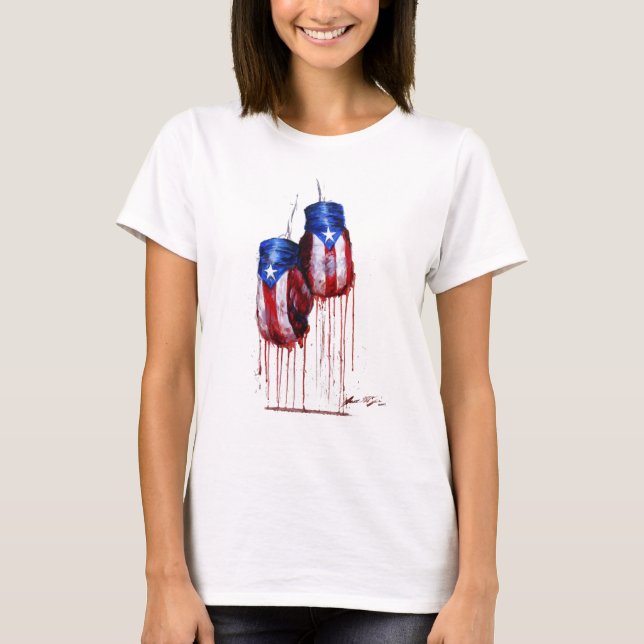 Spirit of Puerto Rico Boxing Ladies T-Shirt (Front)