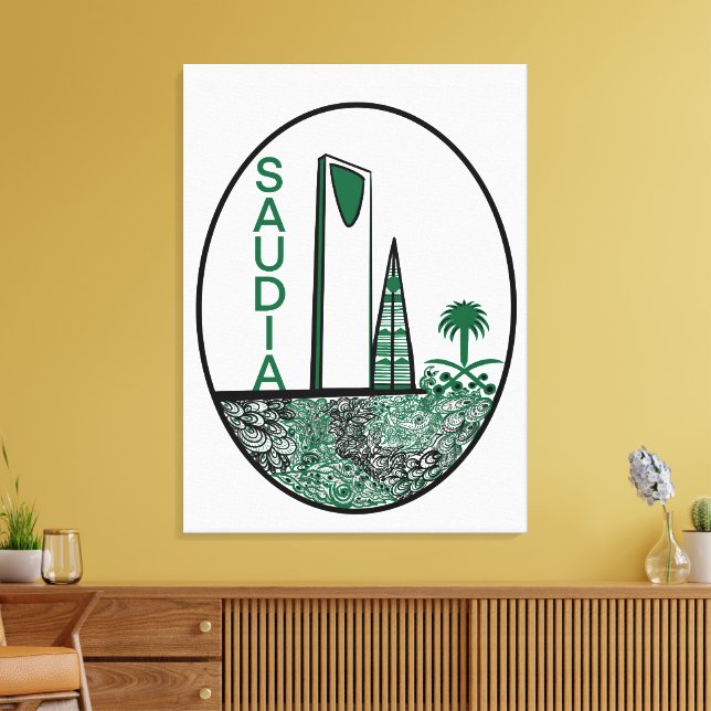spirit of saudia Arabia Canvas Print (Insitu(LivingRoom))