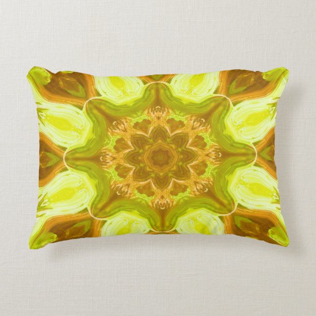 Spirit of solar foliage abstract Pattern  Accent Pillow (Front)