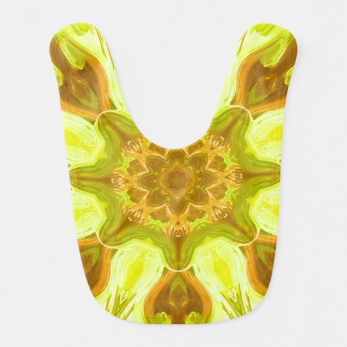 Spirit of solar foliage abstract Pattern  Baby Bib