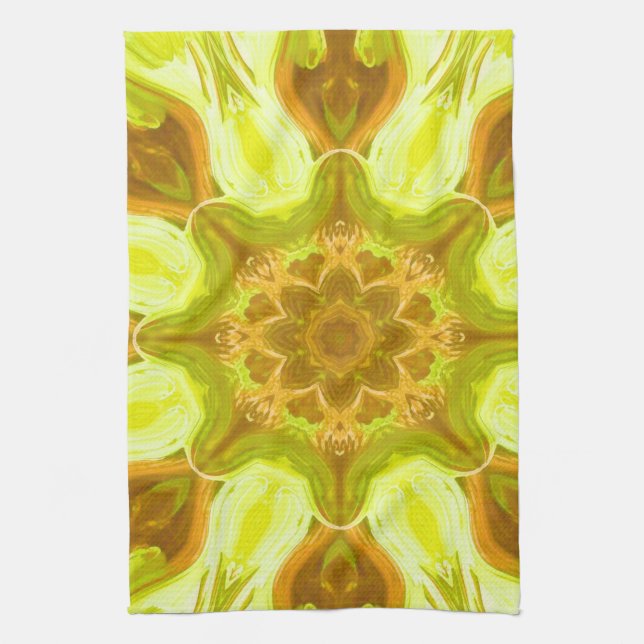 Spirit of solar foliage abstract Pattern  Kitchen Towel (Vertical)