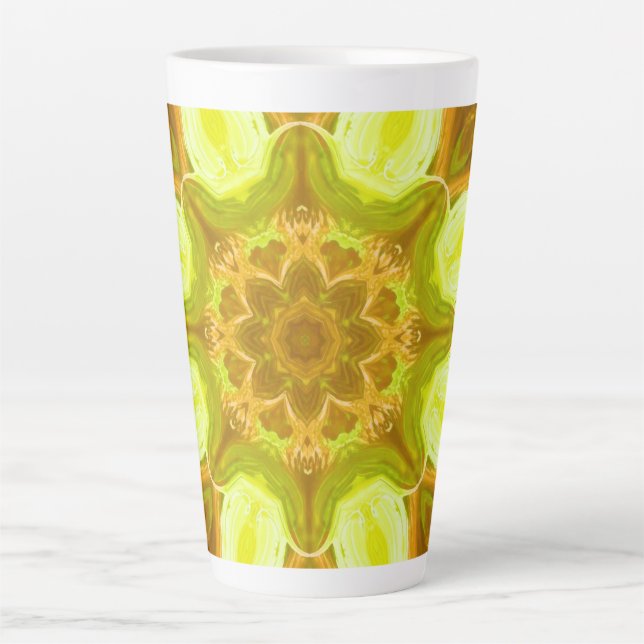 Spirit of solar foliage abstract Pattern  Latte Mug (Front)