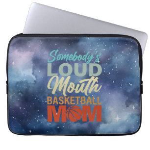 Spirit of Somebody's Loud Mouth Basketball Mom Laptop Sleeve