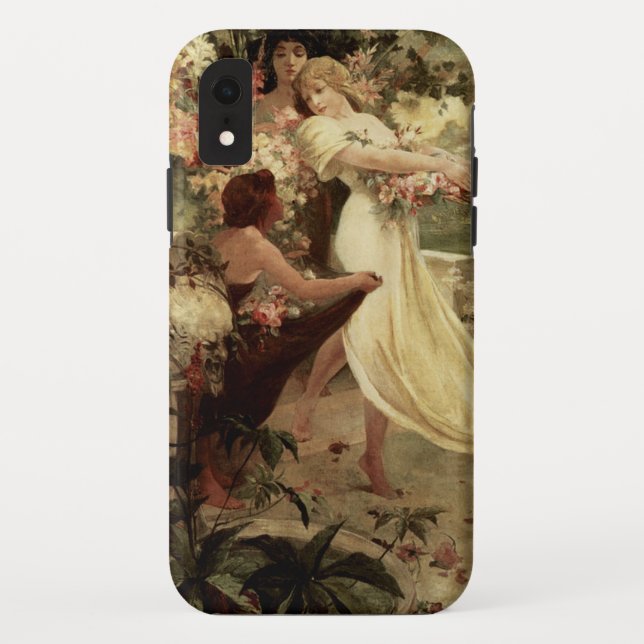 Spirit Of Spring by Alphonse Mucha Case-Mate iPhone Case (Back)